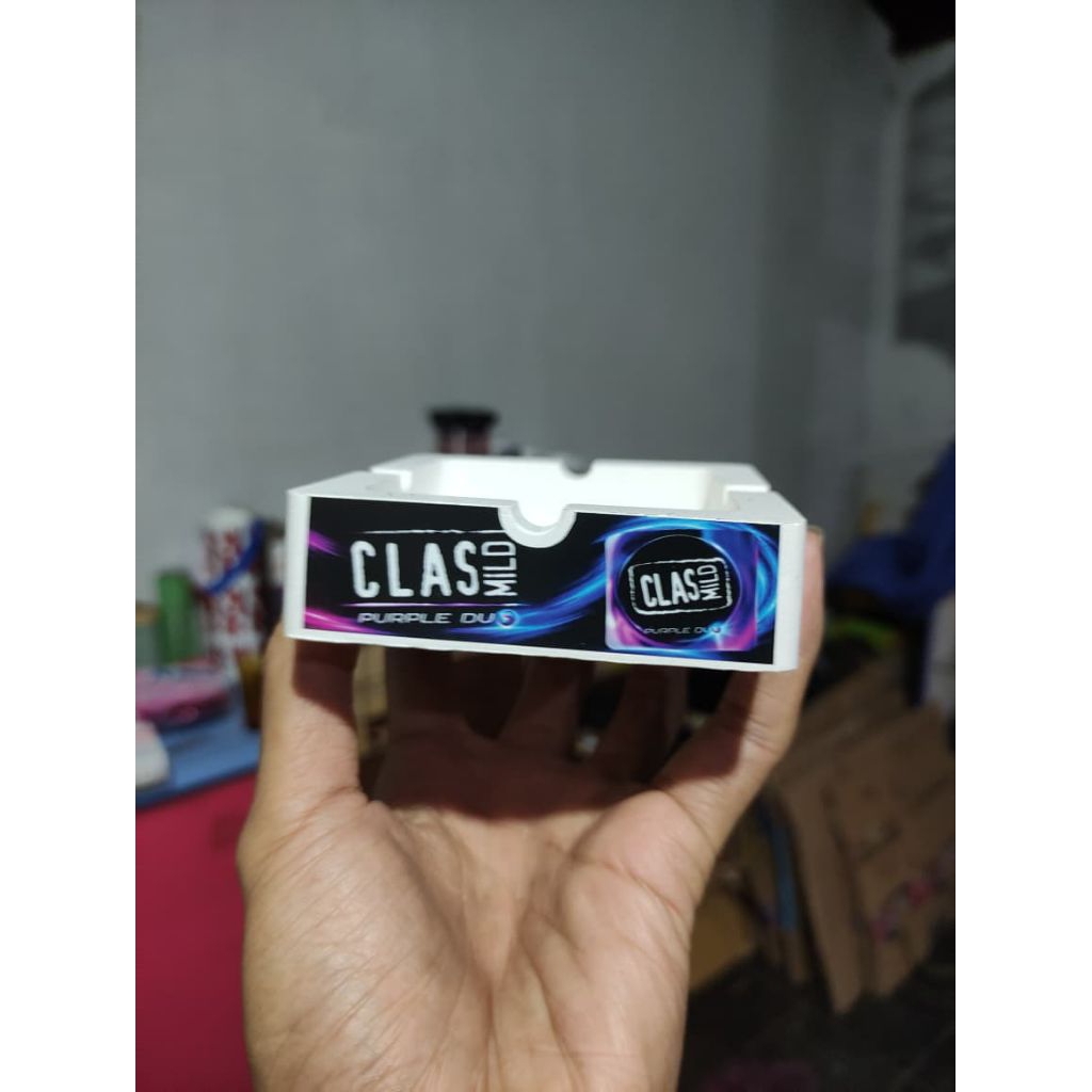 Asbak Gypsum keren Motif Clas Mild Purple Duo Desain Futuristik Modern