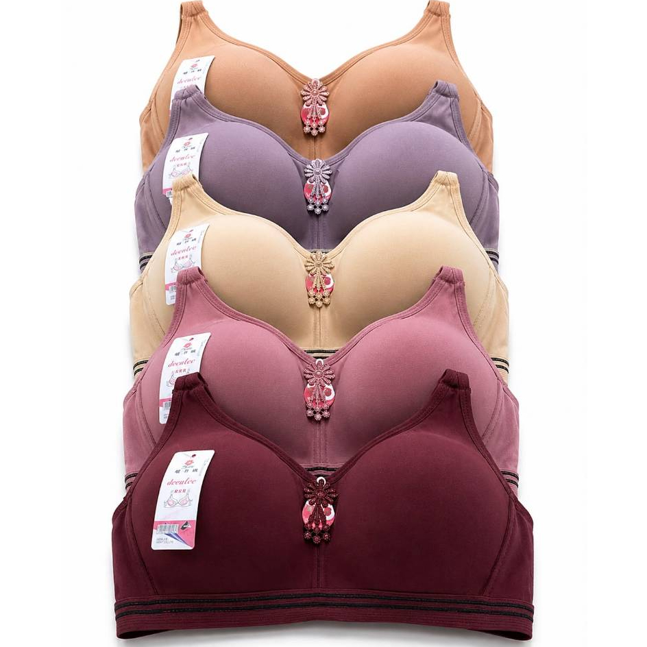3 PCS BH Sport Wanita BRA Jumbo Katun Halus Tanpa Kawat Dan Busa Tipis Uk 34-36-38-40-42-44 /Bra/BH
