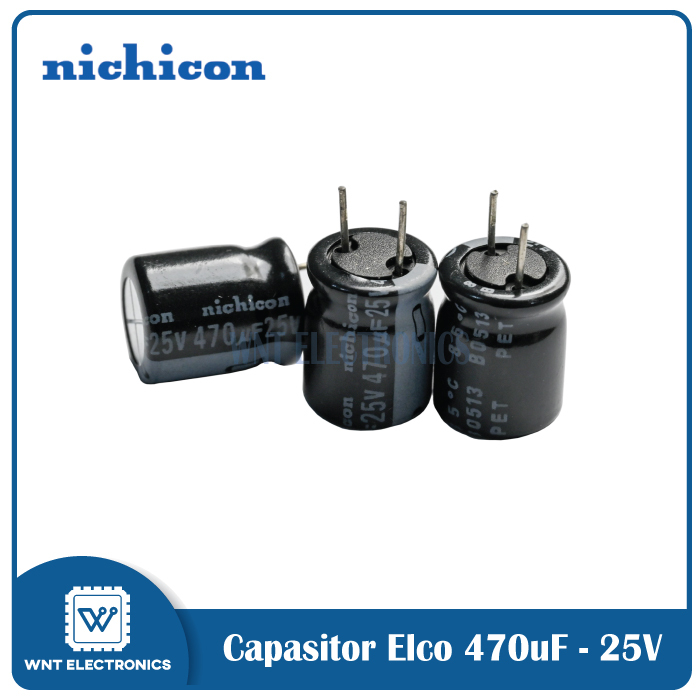 Capasitor Elco 470uf 25v 470uf25v Nichicon
