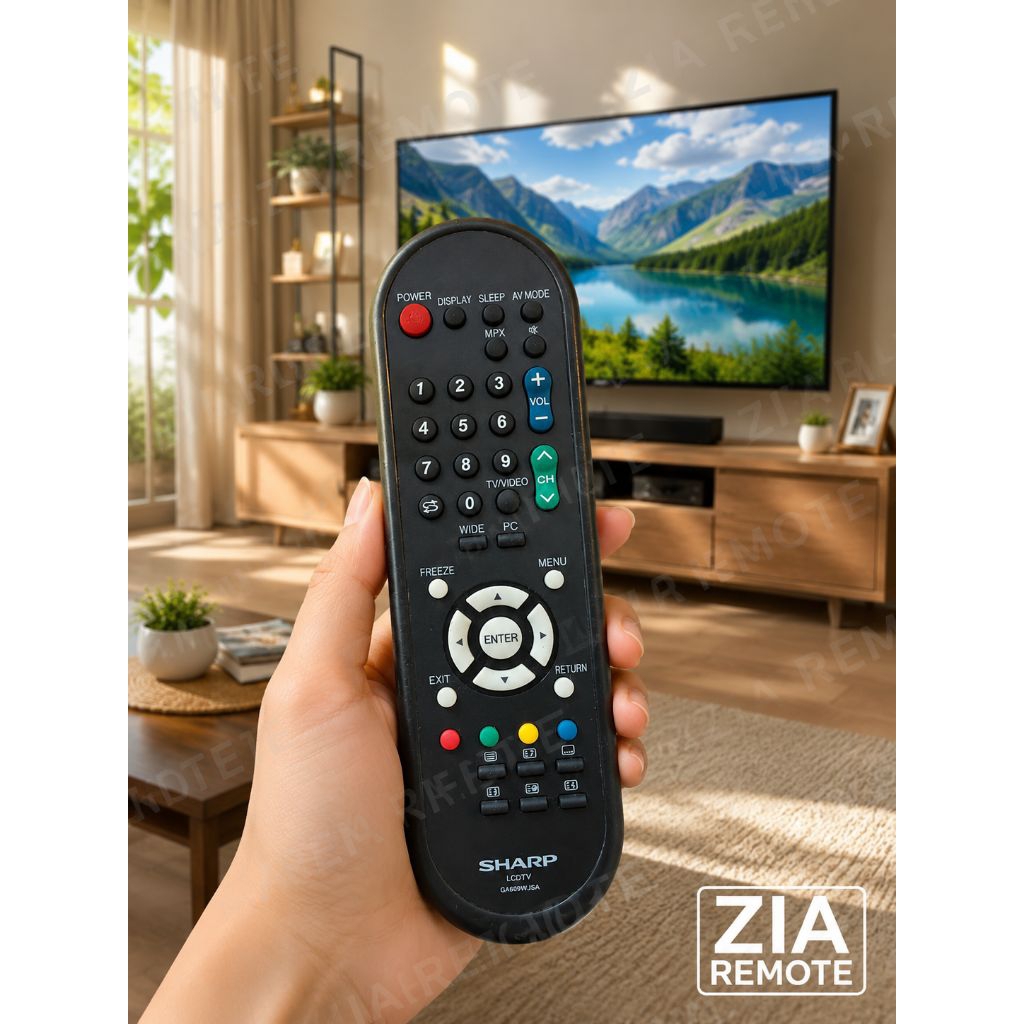 REMOTE REMOT TV LED LCD AQUOS SHARP GA609WJSA ORIGINAL ASLI