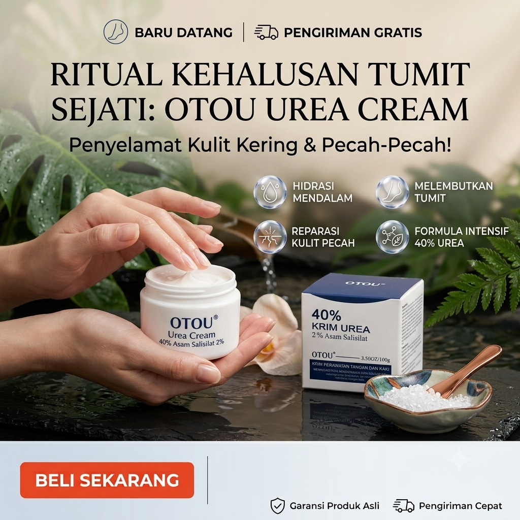 OTOU 40% Urea Cream  100g - Foot Cream Krim Perawatan Kaki Tumit Pecah Pecah & Kulit Kering Kasar, K