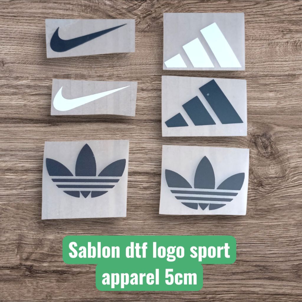 Sablon dtf Logo Sport Nike Adidas 5cm untuk Kaos Jersey, Baju Olahraga & Aksesoris