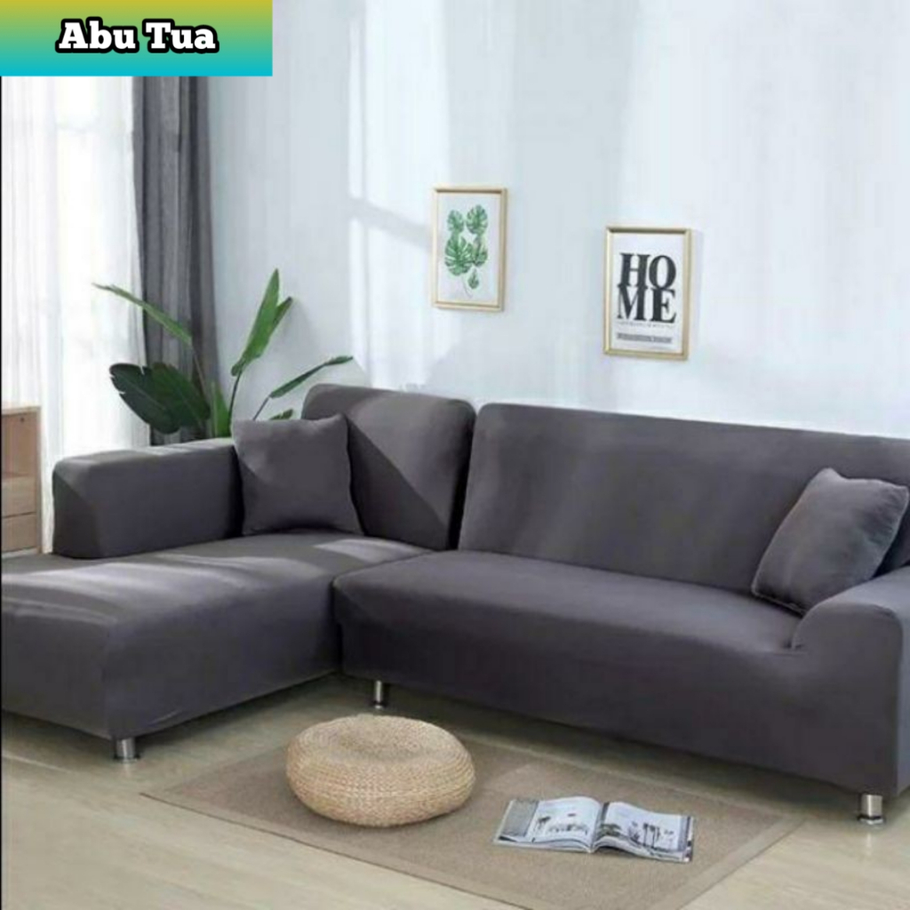 SARUNG SOFA L SHAPED COVER SOFA L ELASTIS PENUTUP BUNGKUS SOFA