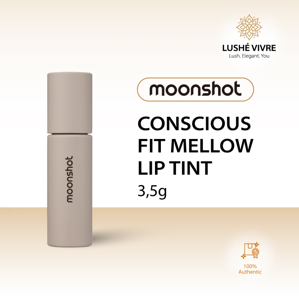 Lushe | MOONSHOT Conscious Fit Mellow Lip Tint - Cream to Velvet Korean Lip Tint with Lightweight Te