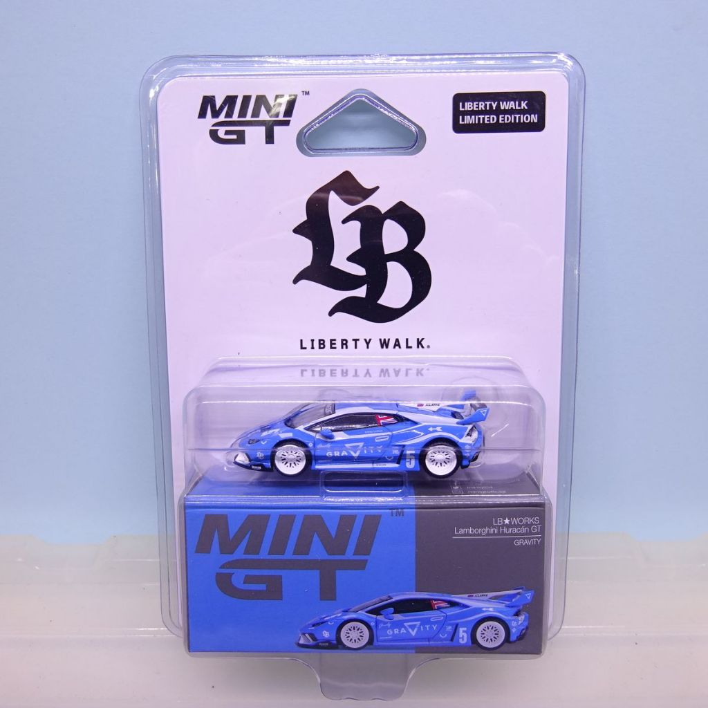 Mini GT 1055 LB Works Lamborghini Huracan GT Gravity Blue Blister Liberty Walk Limited Edition