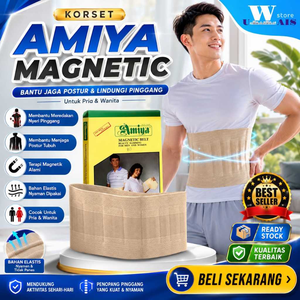 Korset Amiya Dengan Magnet / Magnetic Belt / Sabuk Pelangsing Magnet Korset Perut