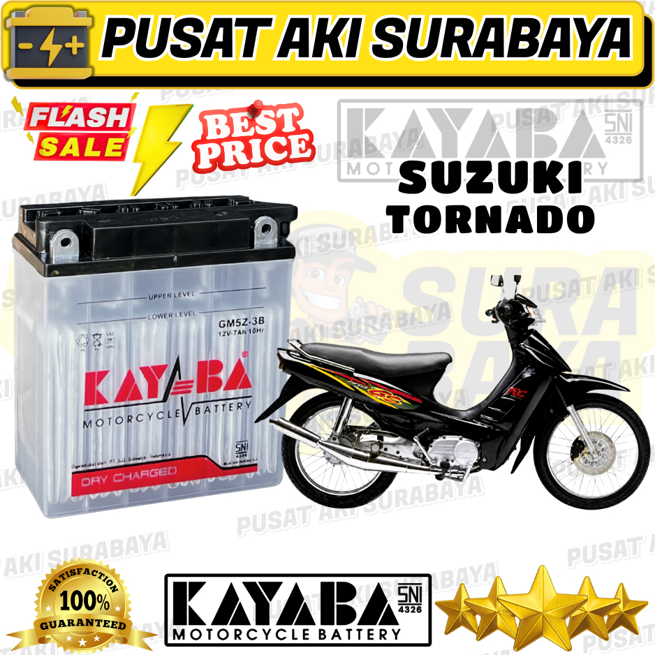 TERBARU ACCU KAYABA GM5Z SEPEDA MOTOR TORNADO SMASH SHOGUN 110 SATRIA LUMBA TITAN MTX5AL YB5LB YT7C 