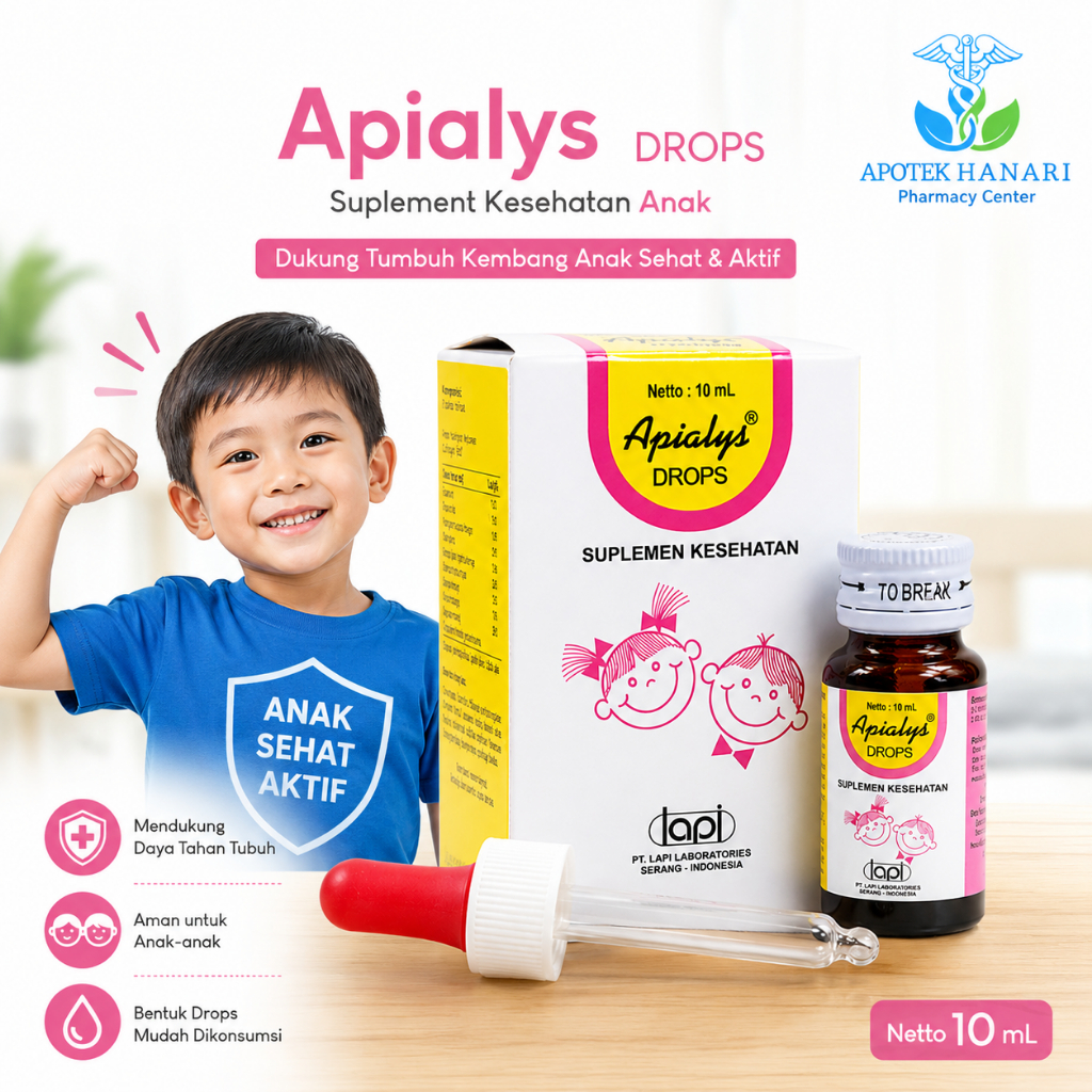APIALYS DROPS 10 ML Vitamin Bayi - Suplemen vitamin peningkat nafsu makan pada bayi dan anak