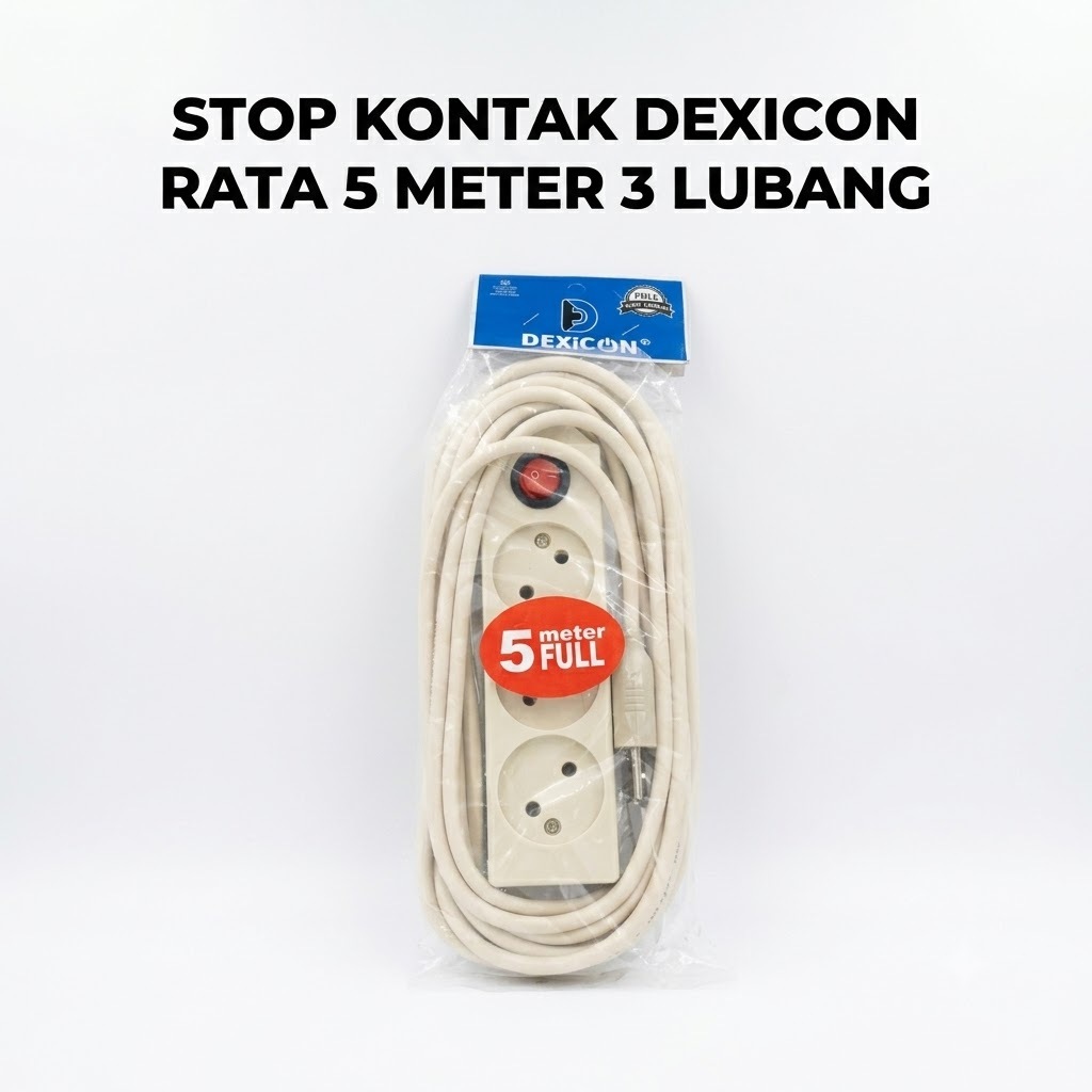 dexicon Stop Kontak 5 Lubang 3 Meter