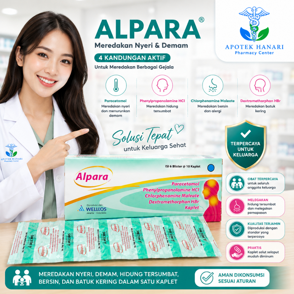 Alpara 1 Strip 10 Tablet - Obat Batuk dan Flu