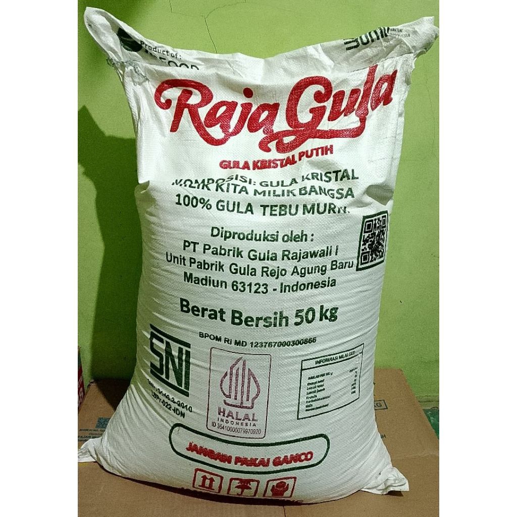 Gula Pasir Putih Raja- Gula Kristal Berkualitas Tinggi - 1kg