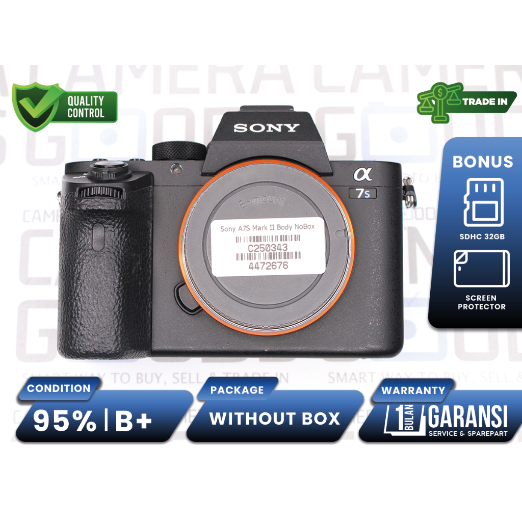 Sony A7S Mark II Mirrorless Full Frame Body Only Second Bekas Grade B+ / Alpha A7SII - C250343