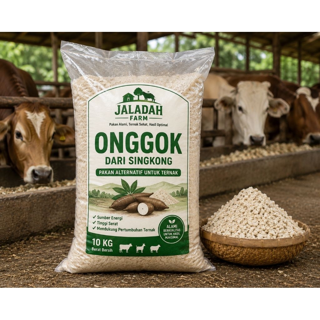 Onggok singkong  10KG/ PAKAN  TERNAK SAPI, KAMBING DOMBA