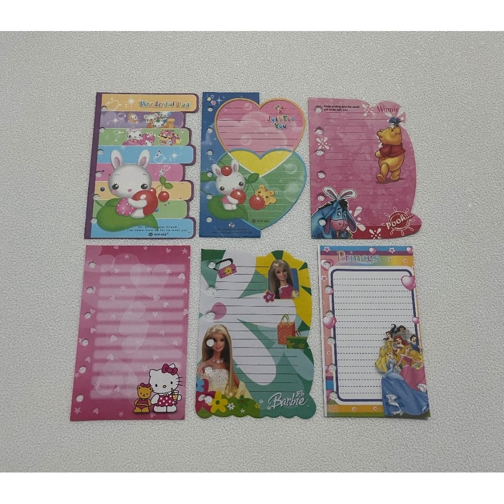 (Baca Deskripsi) 6 Lembar Isi Binder Kecil Orji