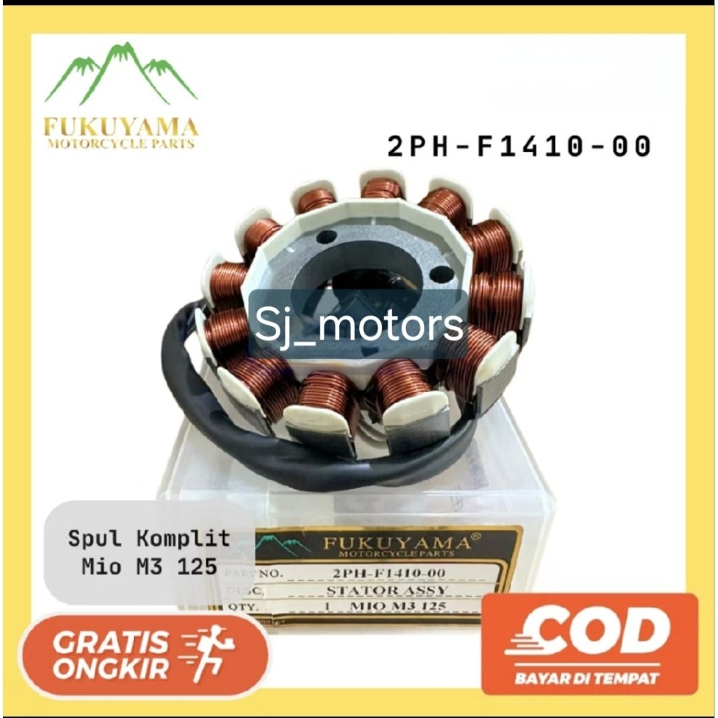 Spull Komplit Stator assy Fukuyama Mio M3 2PH-F1410-00
