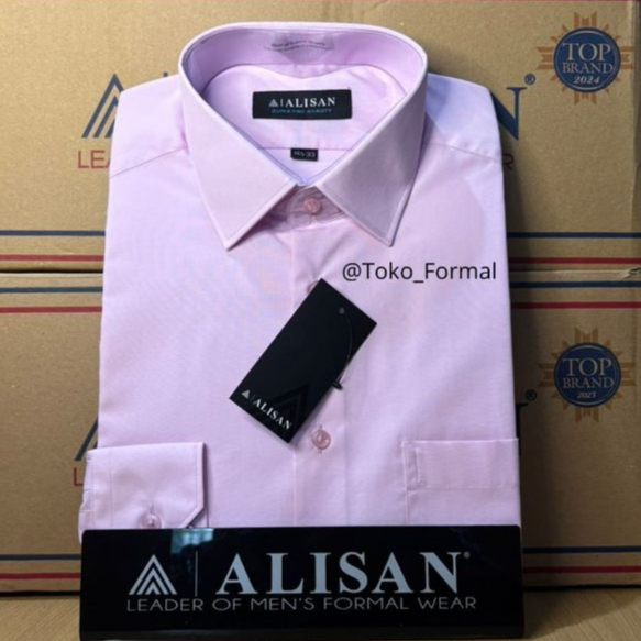 Kemeja Alisan Polos Lilac Reguler Panjang Original 100%