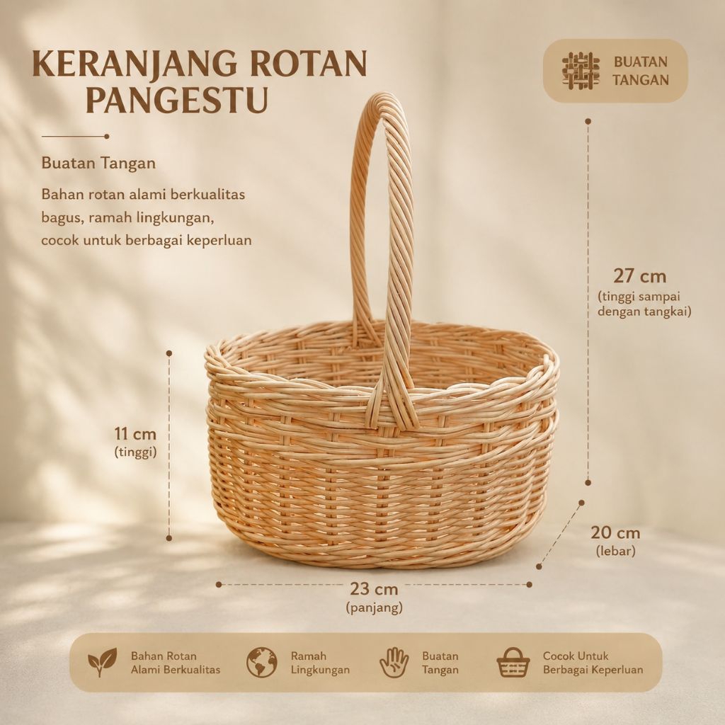 keranjang rotan oval,parsel rotan,kerajinan rotan