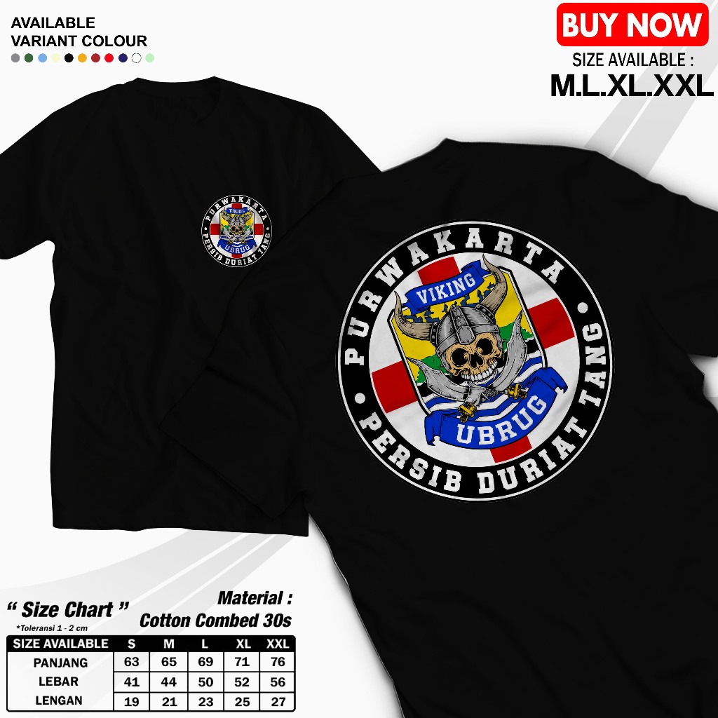 Kaos Viking Persib Terbaru Viking Purwakarta - Kaos / Tshirt Bobotoh Persib Bandung- Kaos Bobotoh Vi