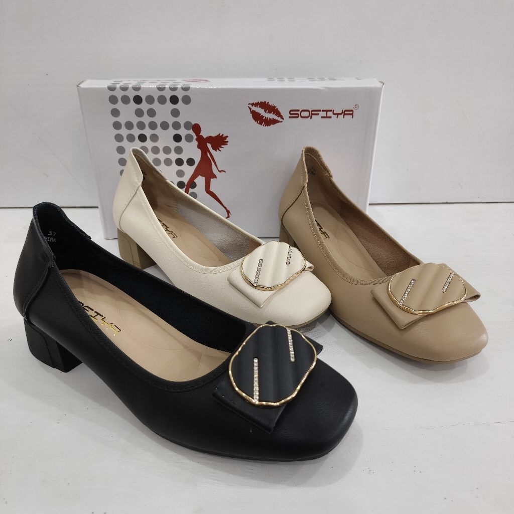Sepatu Pantofel Sofiya 9076-1 tinggi hak 3,5 cm | Sofiya 9076-1 | Sepatu Kerja Sofiya | Sepatu Santa