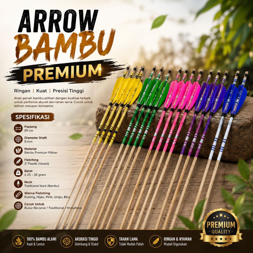 Al-FATHAN ABC -  arrow bambu petung premium cresting isi 6