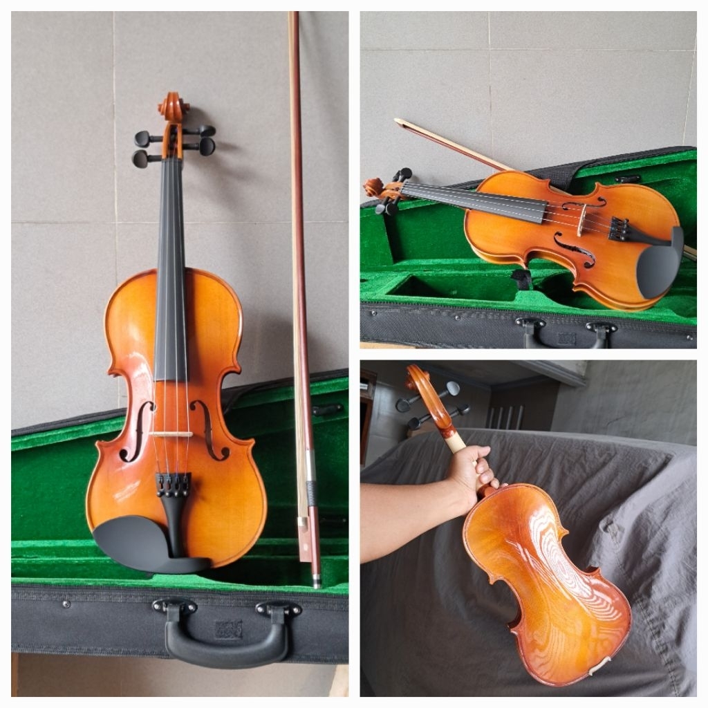 NEW  BIOLA ELEKTRIK BIOLA AKUSTIK ELEKTRIK VIENA UKURAN 4/4 KAYU SOLID ORIGINAL VIENNA