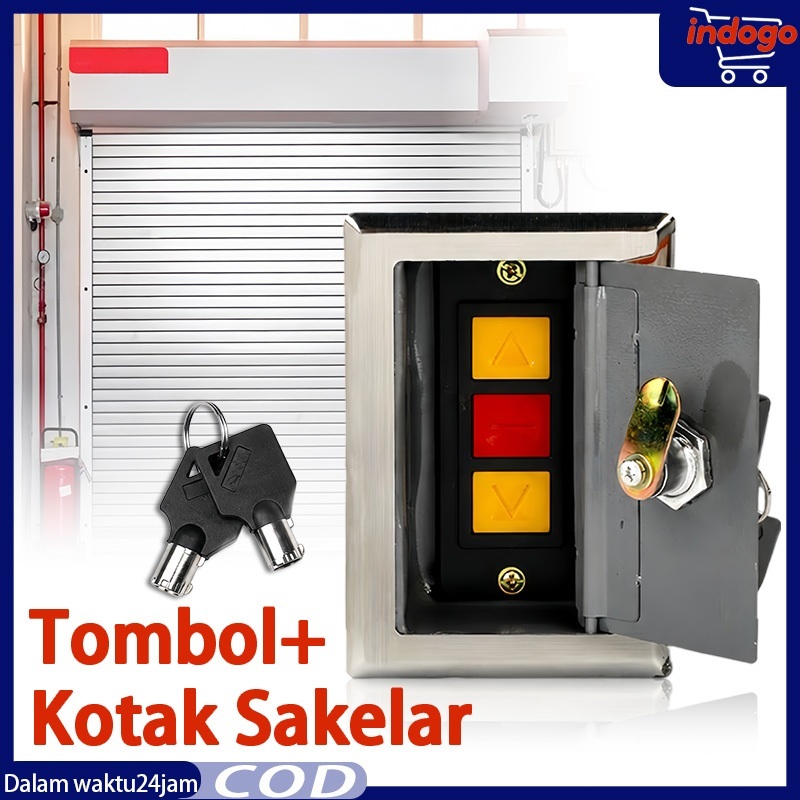 Box Tombol Stainless Rolling Door /Rumah Tombol Rolling Door / Box Power Push Button Switch/Kotak to