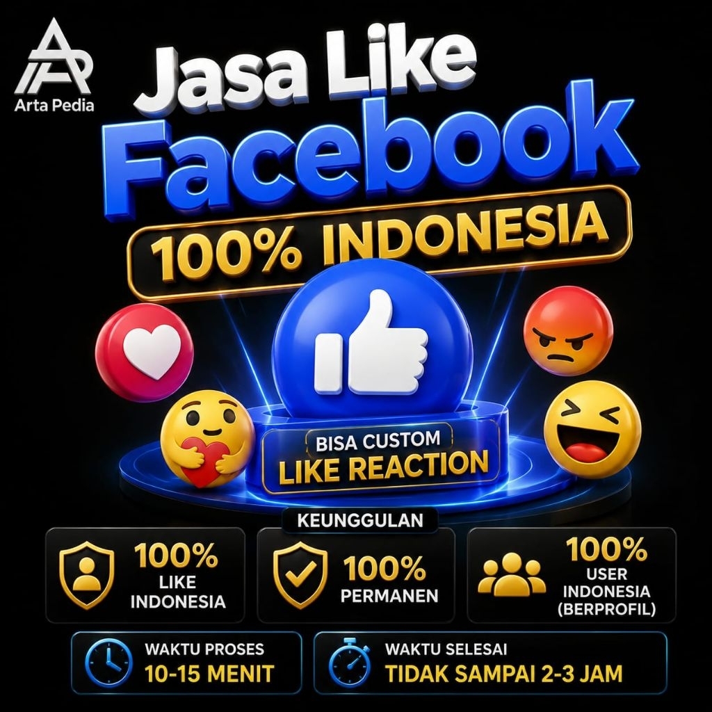 Like facebook indonesia | high quality | Permanent
