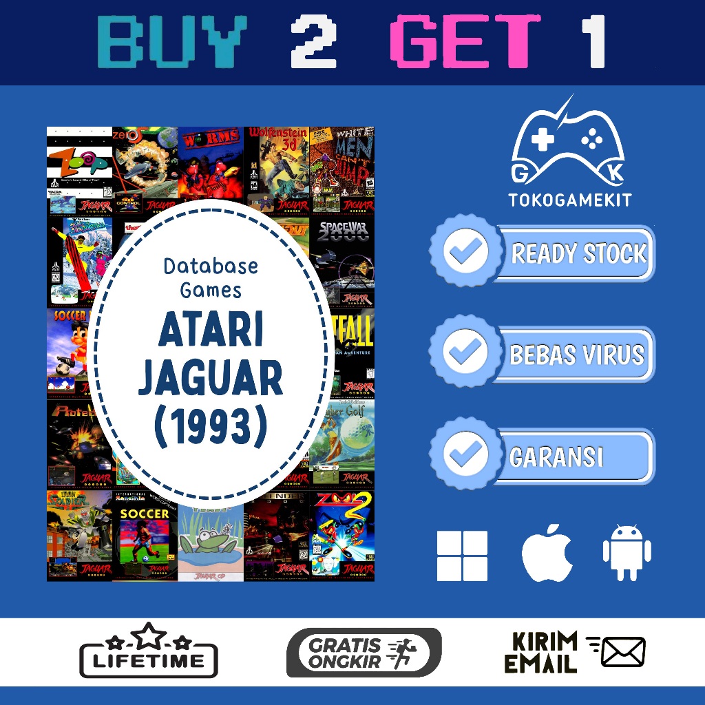 [G0420] Database Games - Atari Jaguar (1993) - Game PC HP Windows Android MacOS IOS Bios