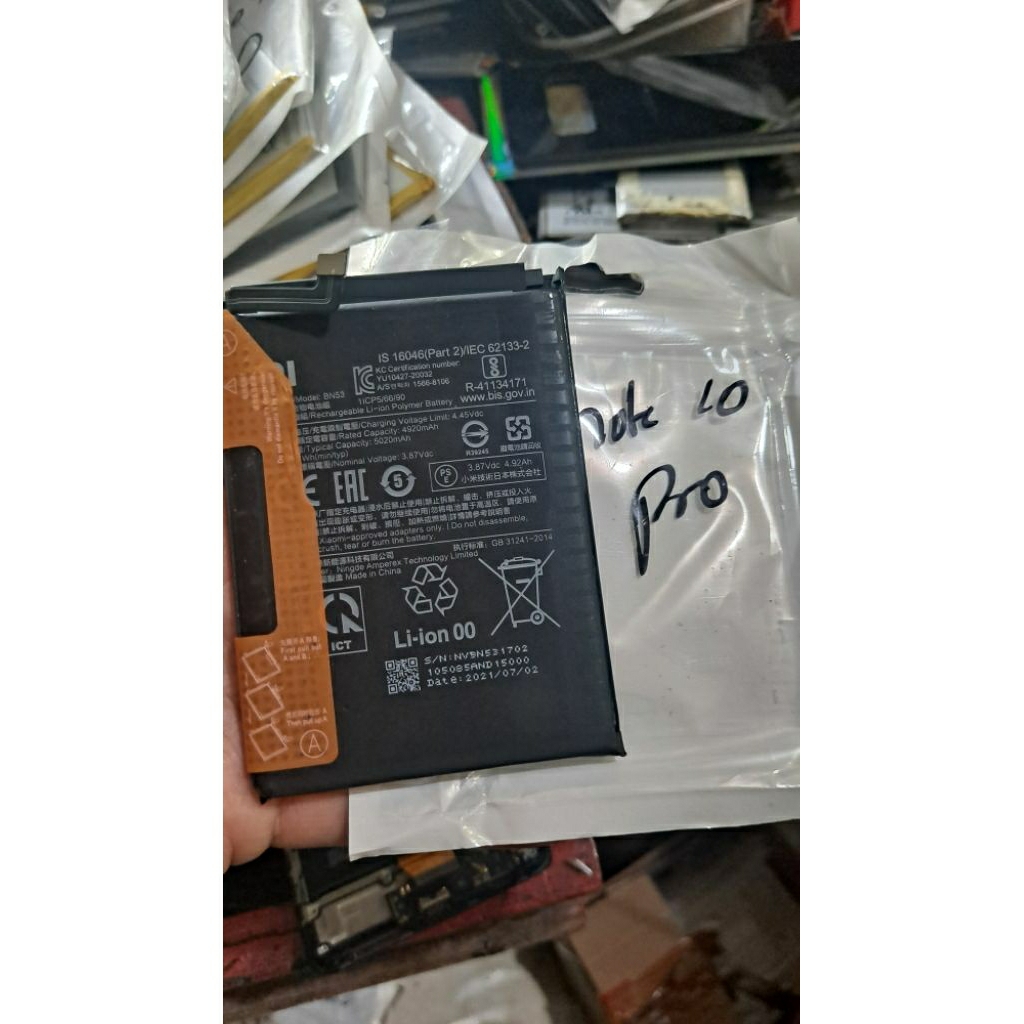 baterai batre batrai REDMI NOTE 10 PRO ori copotan