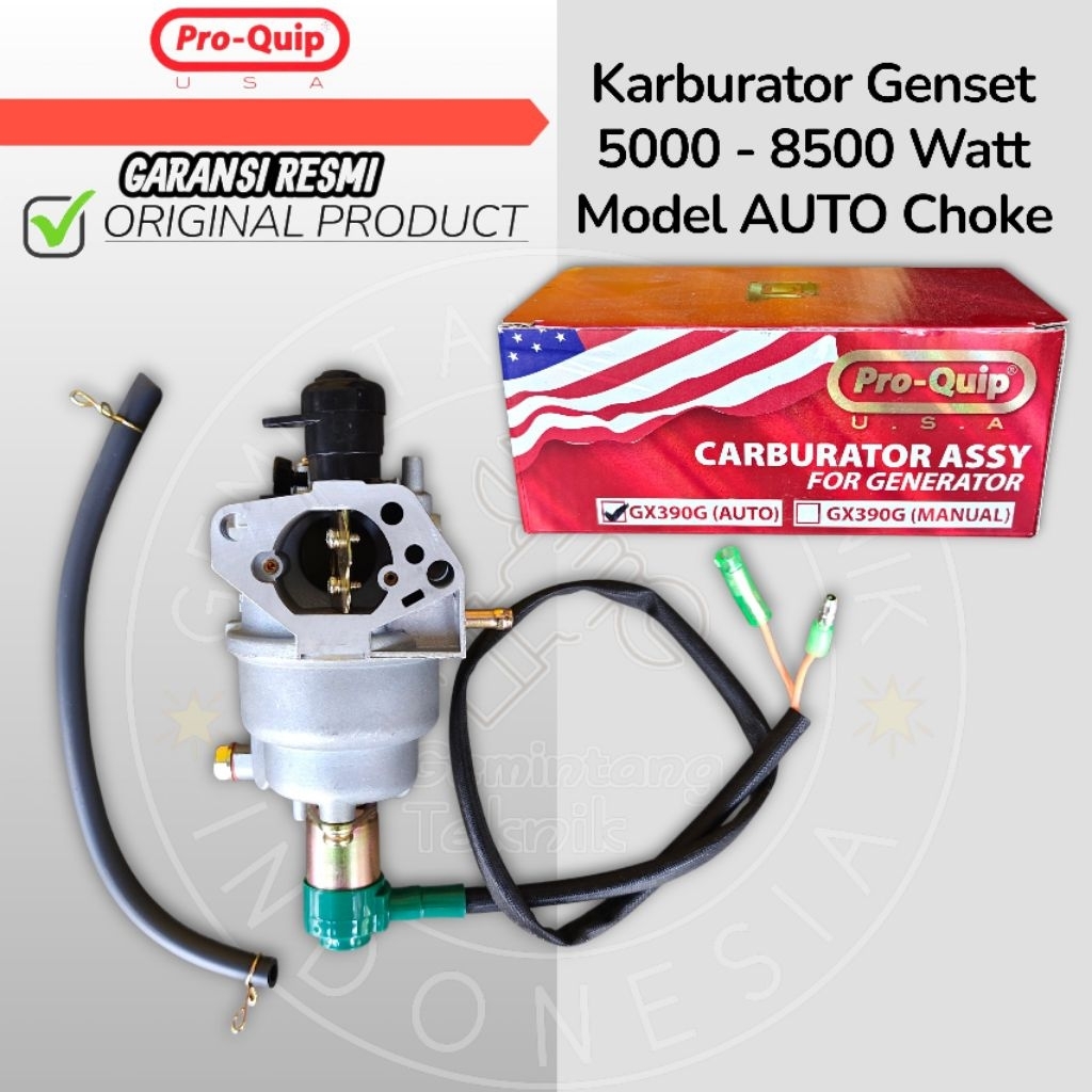 Karburator Genset 5000 - 8500 Watt Model AUTO Choke Merk PRO-QUIP ORIGINAL / Karburator Jenset  5000