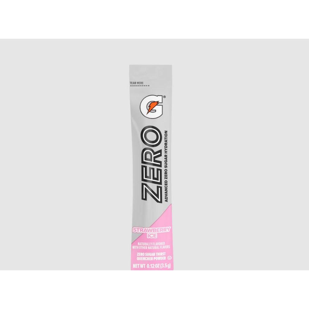 Gatorade Zero Sugar Strawberry Ice 1 Stick Electrolyte Powder Drink Mix Electrolyte Powder Drink
