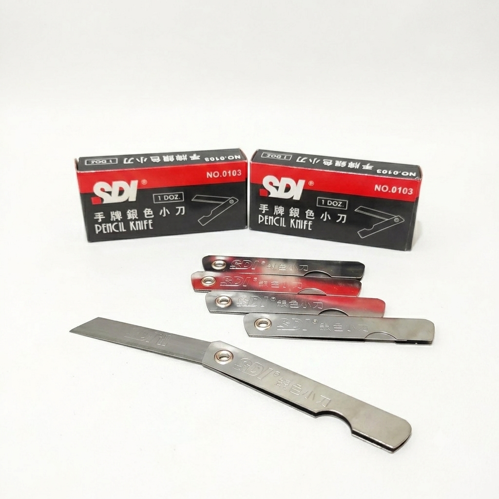 Cutter Lipat SDI - Pemes Besi Silet Kecil dan Tajam (1 Pack isi 12 pcs)
