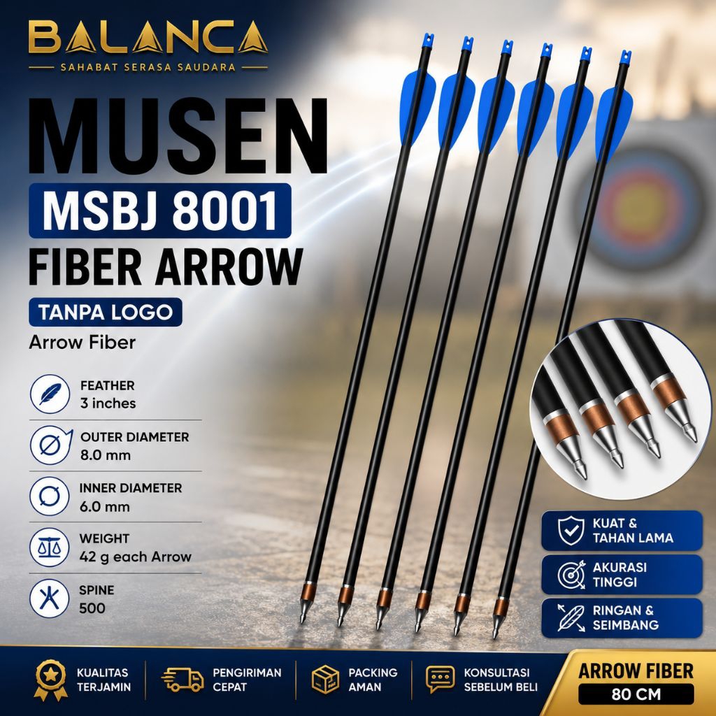 Musen MSBJ 8001 Fiber Arrow Tanpa Logo - Arrow Fiber