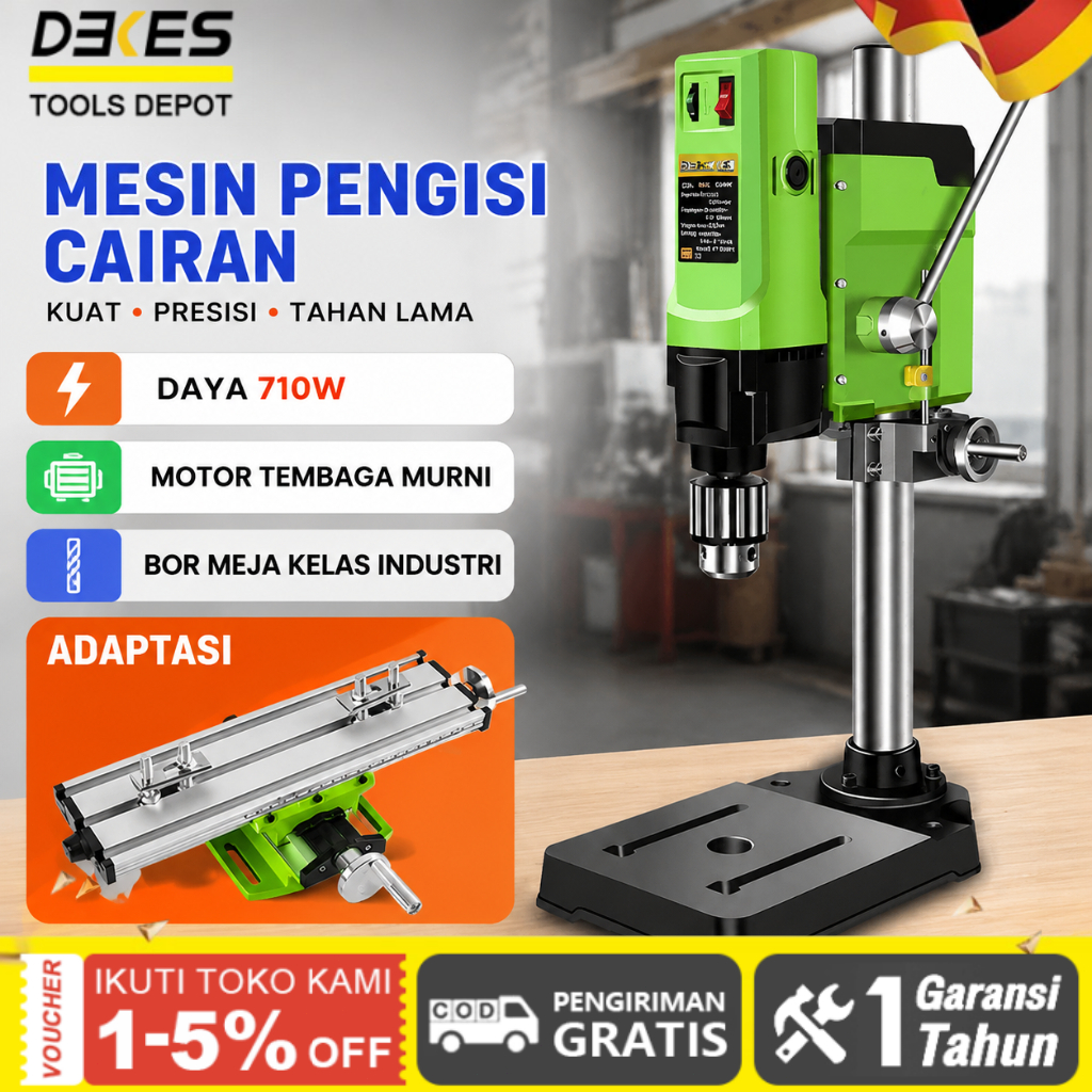 DEKES Mesin Norita Bor Duduk 13MM Mini Bench Drill Quality Technology Bor Duduk Ryota Variable Speed