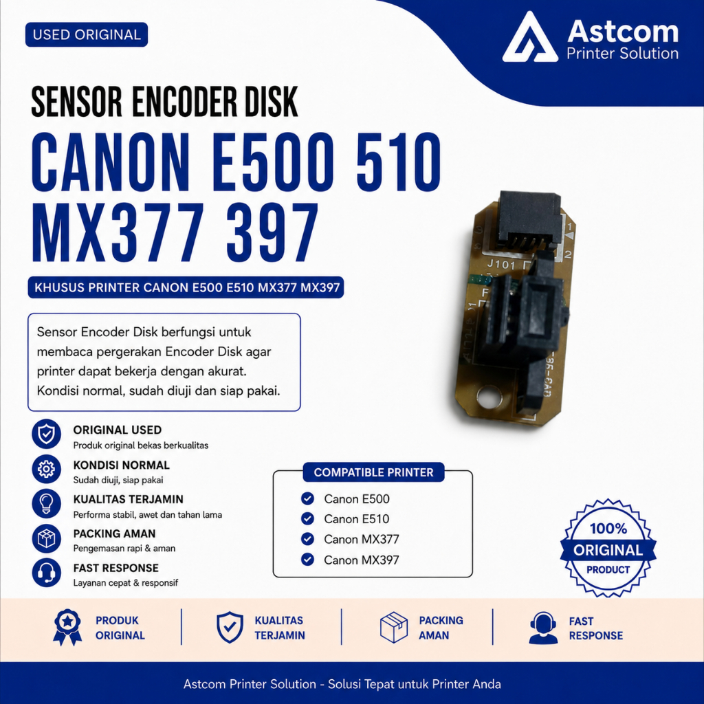 Sensor Encoder Disk Canon E500 E510 MX377 MX397 Original Bekas Used Normal Siap Pakai
