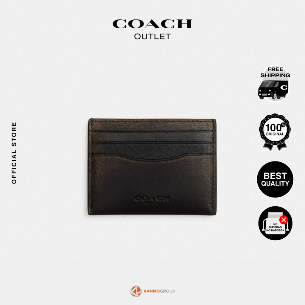 Coach Slim Id Card Case In Loved Leather - Dompet Kartu Pria