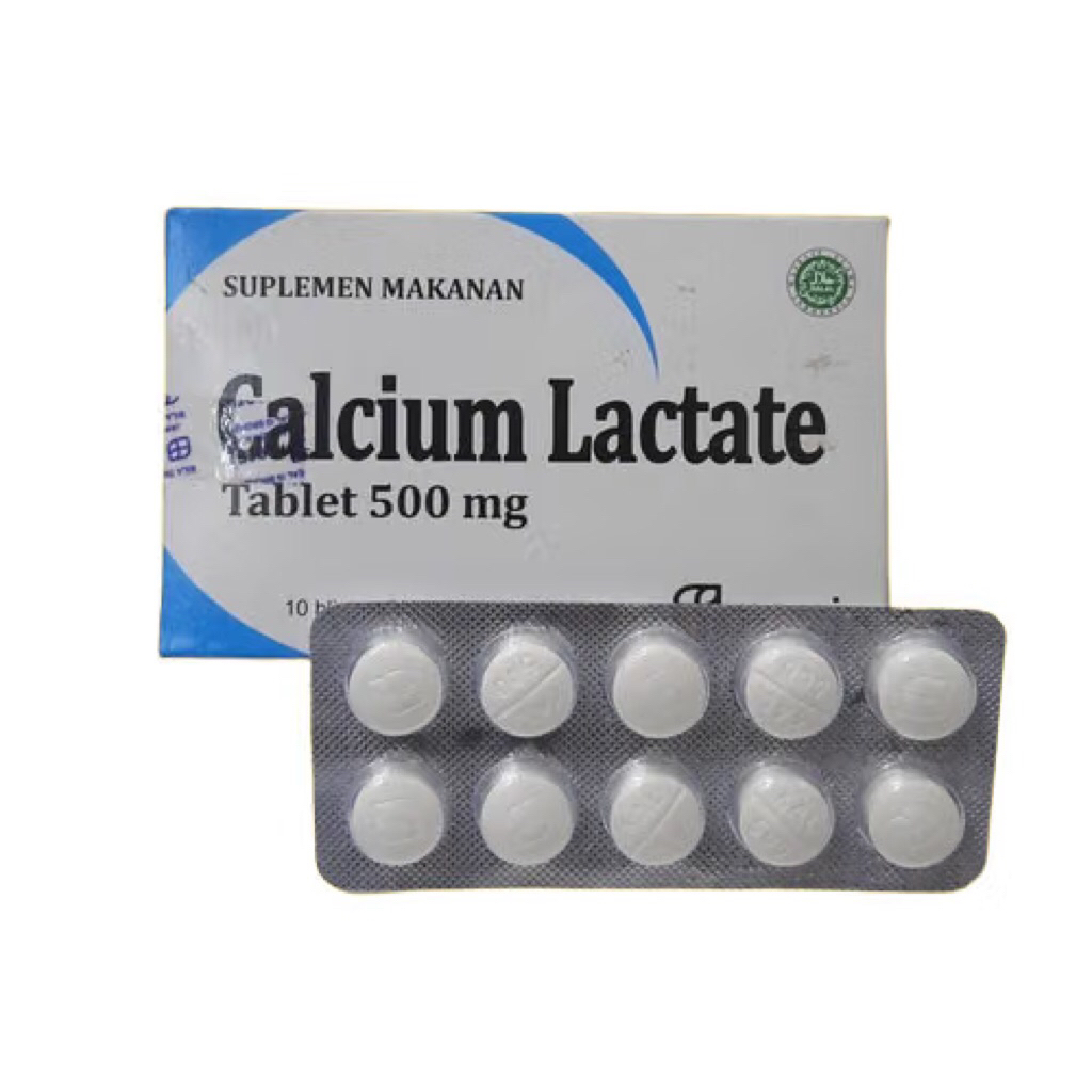 Calcium Lactate 100 Tablet - Suplemen Kalsium untuk Anak, Ibu Hamil, dan Lansia