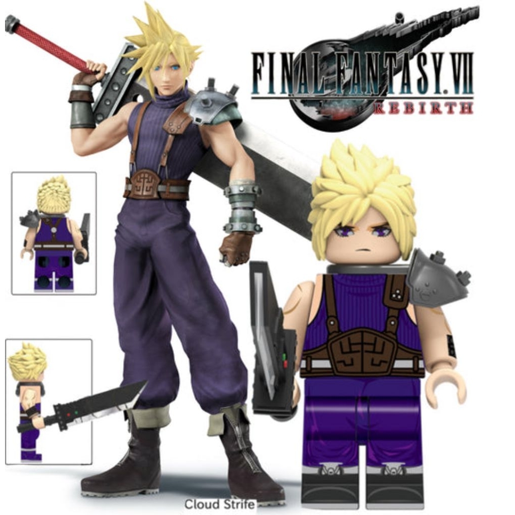 figure cloud strife figure final Fantasy VII figure ff7 cloud strife 1997 game