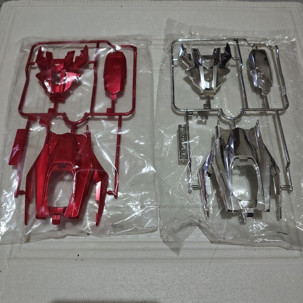 PAKET BODY DCR 01 SILVER PLATED / BLUE METALIC / BODY MA ORIGINAL TAMIYA