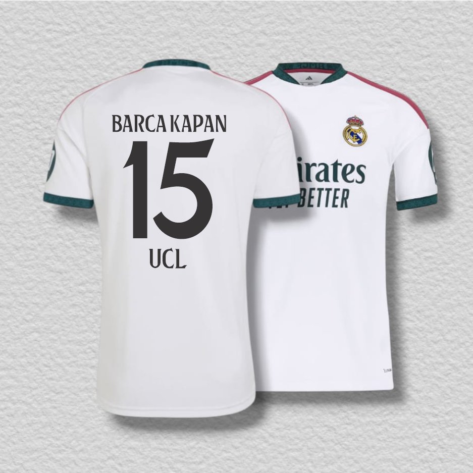 JERSEY BARCA KAPAN 15 UCL PUTIH