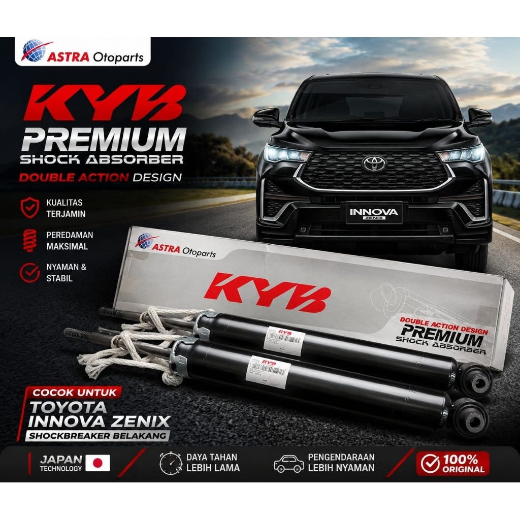 Shock breaker belakang mobil Toyota Innova Zenix sepasang Kayaba Premium original