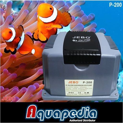 Jebo P-200 Pompa Udara Air Blower Aquarium/Kolam/Limbah Jebo P200 Aquapedia Shop