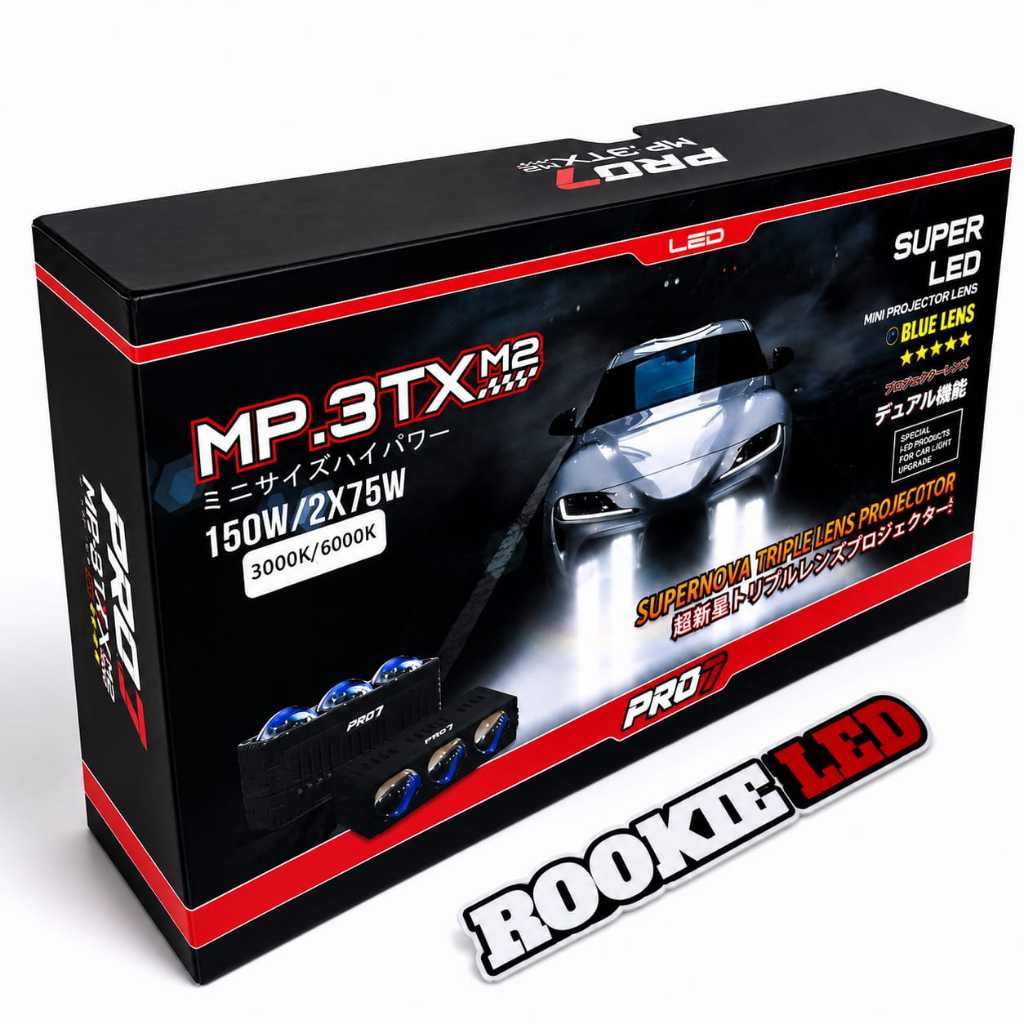 PRO7 MP.3TX M2 - MINI PROJIE 3 MATA MP 3TX M2 MP3TX-M2 150W/2X75 SUPERLED BLUELENS