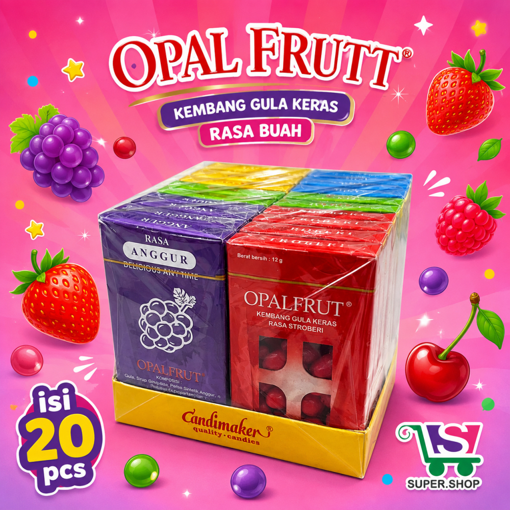 Opal Frut / Fruit Candimaker Permen Jendela PACK (isi 20 pc)