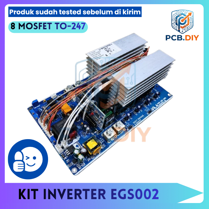 Inverter Low Frekuensi 8 MOSFET DC To AC 220v Frequency psw 8Mosfet EGS002 Kit Inverter Power Pure S