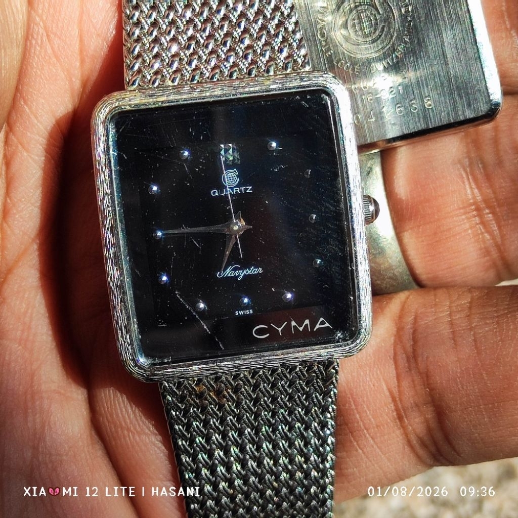 jam tangan Swiss cyma navy star
