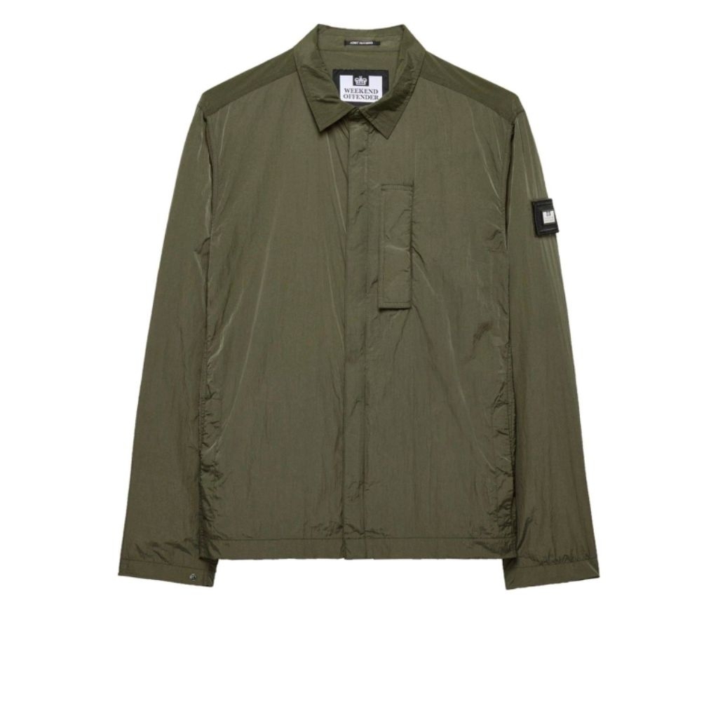 Weekend Offender Porter Nylon Overshirt Castle Green Original
