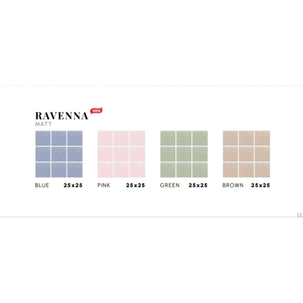 KERAMIK MEREK ASIA TILE TYPE RAVENNA UKURAN 25×25 MATT