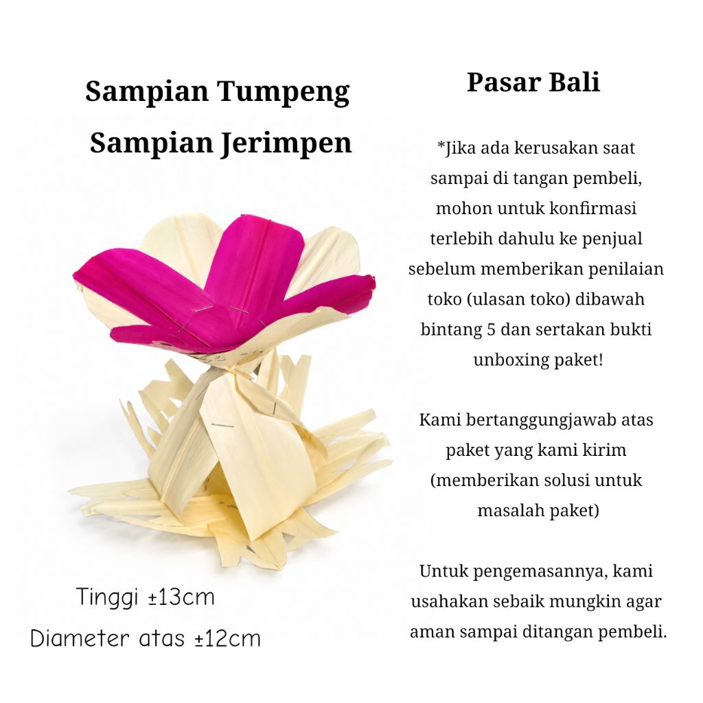Sampian Tumpeng Cantik untuk Banten, Pasar Bali, Banten Bali