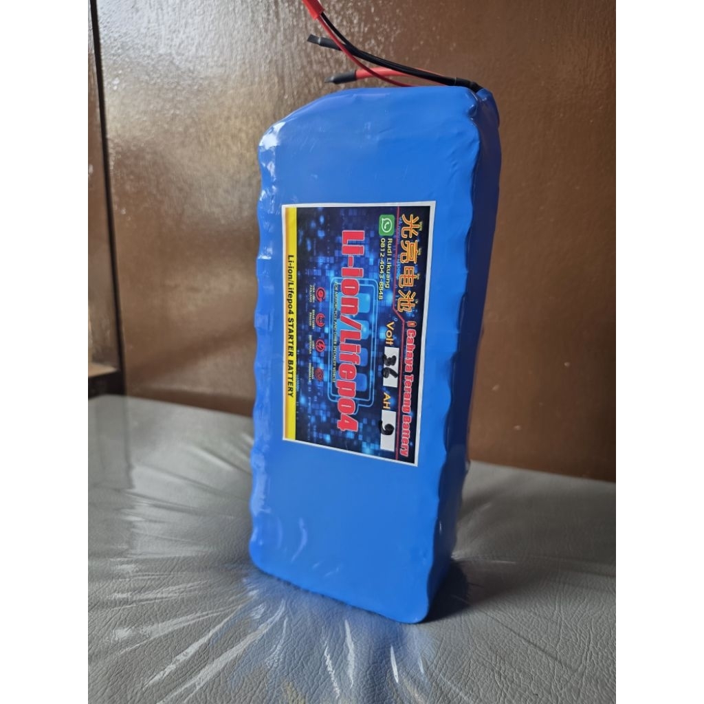 Batrai pack. lifepo4 36volt 9ah .  memgunakan batrai lifepo4 26650 Baru